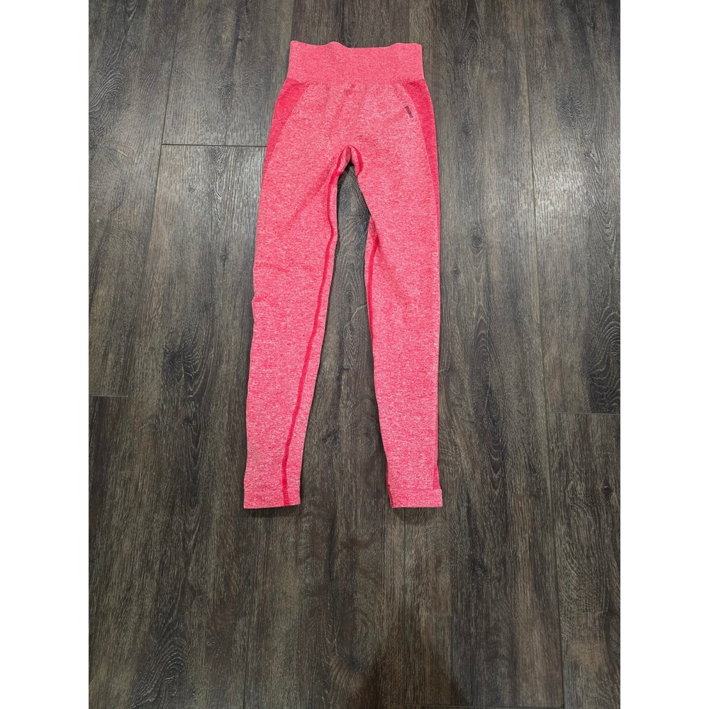 Gymshark Vital Seamless Leggings Red Marl High Waisted Activewear Womens Small